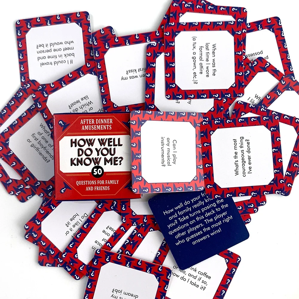 

How Well Do You Know Me Board Games After Dinner Amusements Card Game Mini Box For Family Entertainment And Friends Gathering