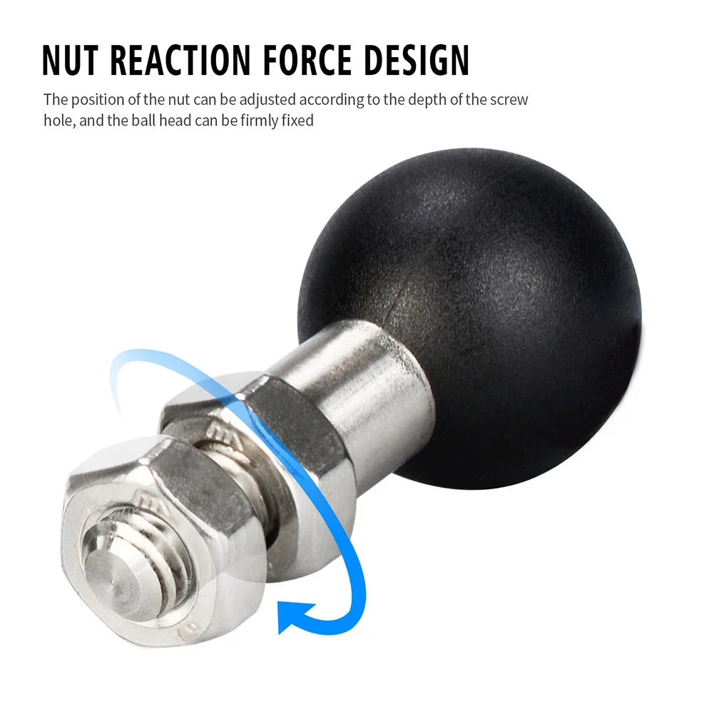 

25mm M8 M10x1.25 Male Thread Mount Mounts Mirror Seat Ball Head M10 M8 Screw Motorcycle Handlebar Base Bolt for Motorcycle Mount