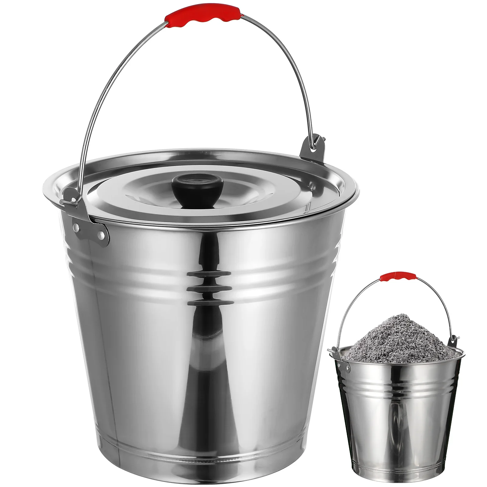 

1Pcs Premium Stainless Steel Pasture Milk Bucket Thickened Multi-Functional Household Water Ice Storage Bucket