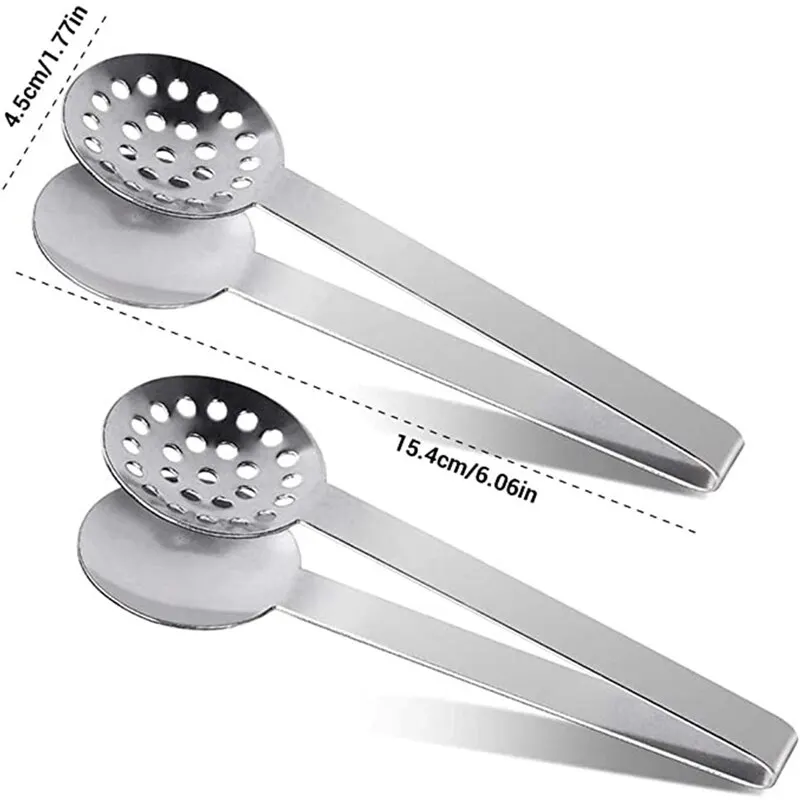 1PC Stainless Steel Tea Bag Squeezer Round Teabag Tong Strainer Herb Grip Kitchen Tool Lemon Slice Clip Squeezer Holder Grip