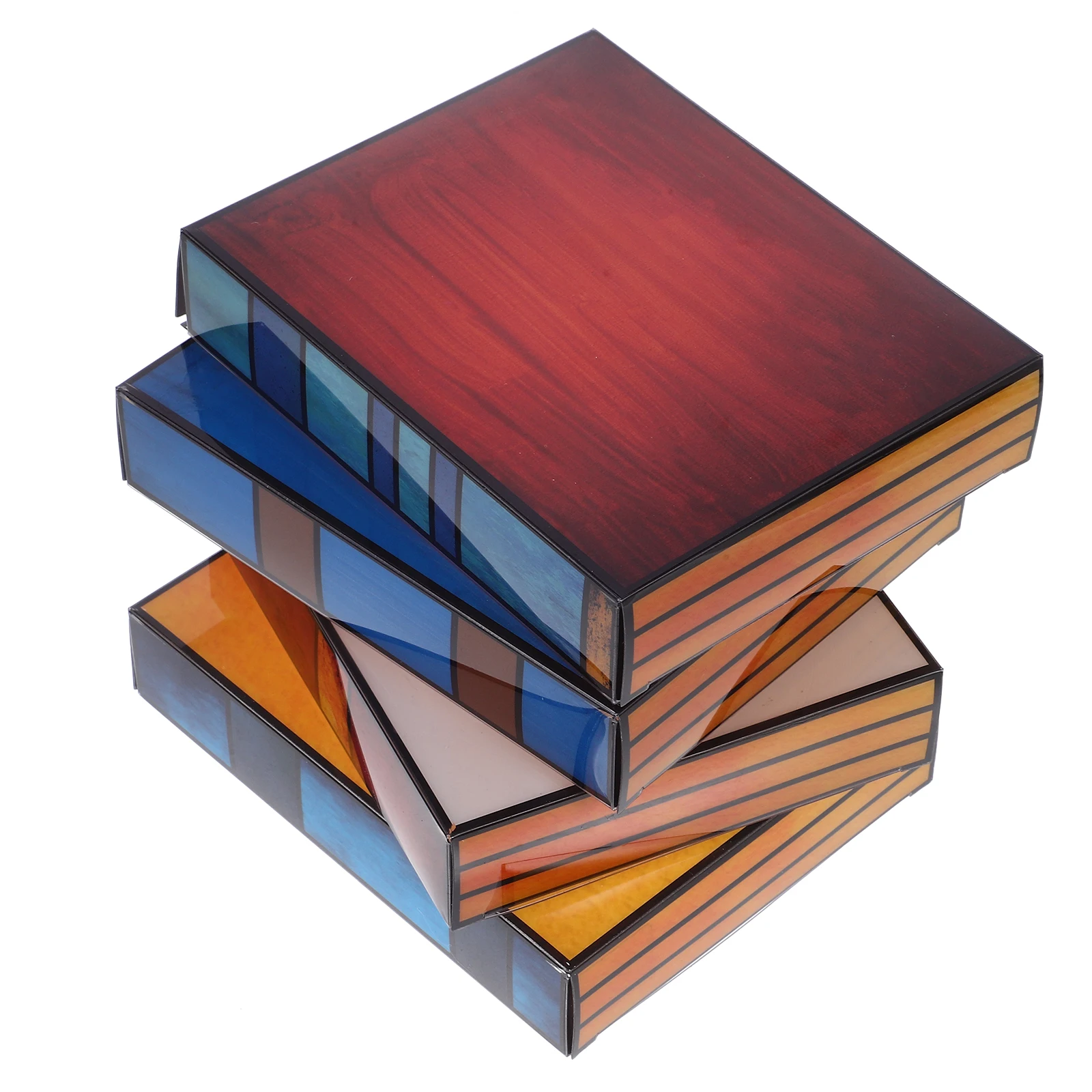 

Stained Glass Book Desk Reading Bedroom Office Decorative Stacked Books Light Table Lamp Night Lamp Small Night Light