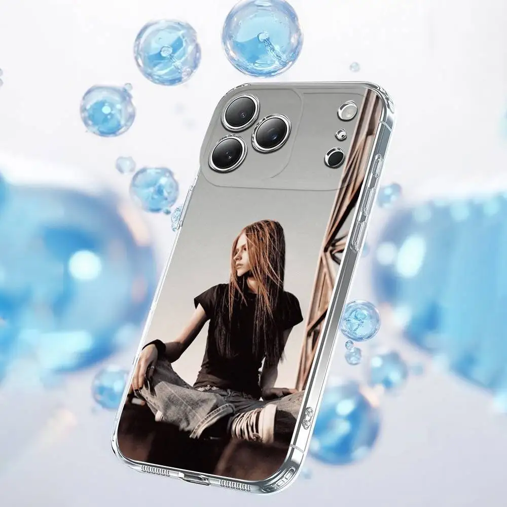 Singer Avril L-Lavigne Phone Case For iPhone 17,16,15,14,13,12,11 Plus,Pro,Max,Plus,E,SE4,Air,Mini Transparent