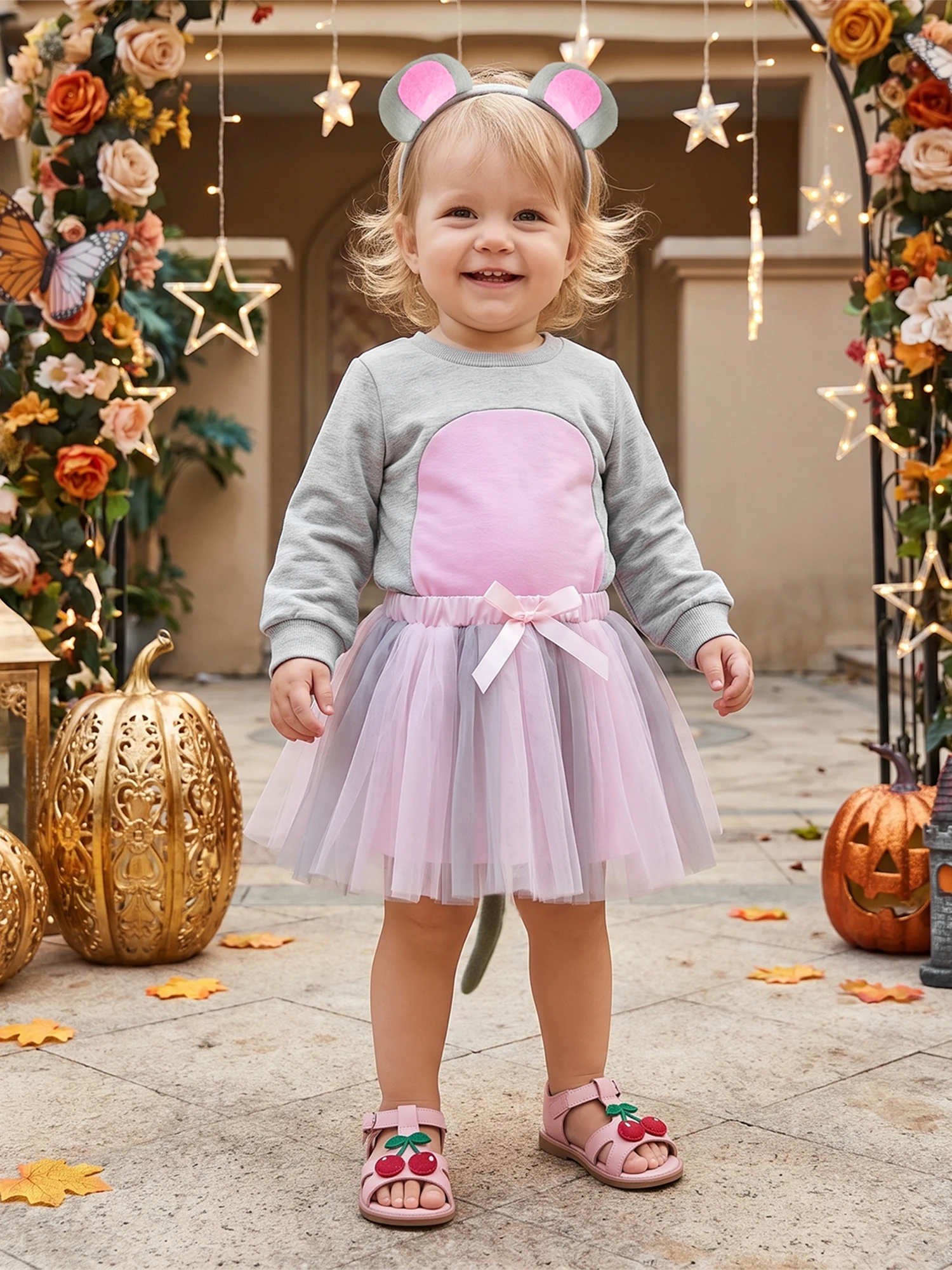 Ears Headband Tail Sweatshirt Tulle Skirt Mouse Costume Set Mouse Costume Set Tulle Skirt Tail Costume Set Sweatshirt