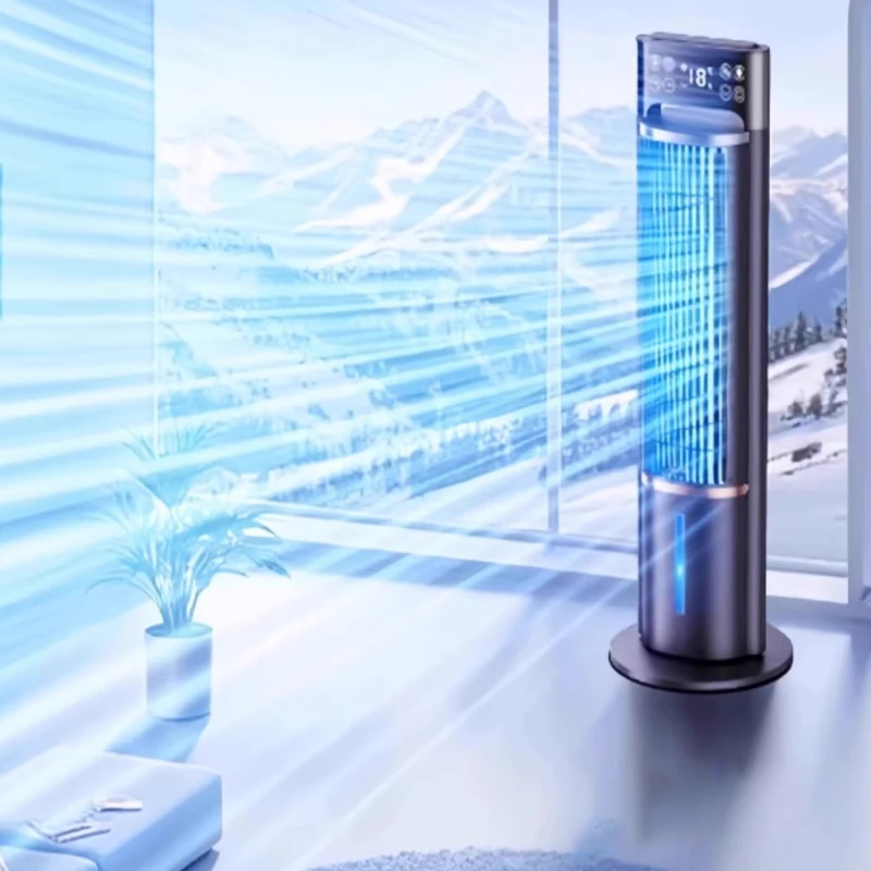 

Portable AC Cooling Fan: AI Thermostat Control, Evaporative Air Conditioner, Silent Floor Standing, Rapid Temperature Drop