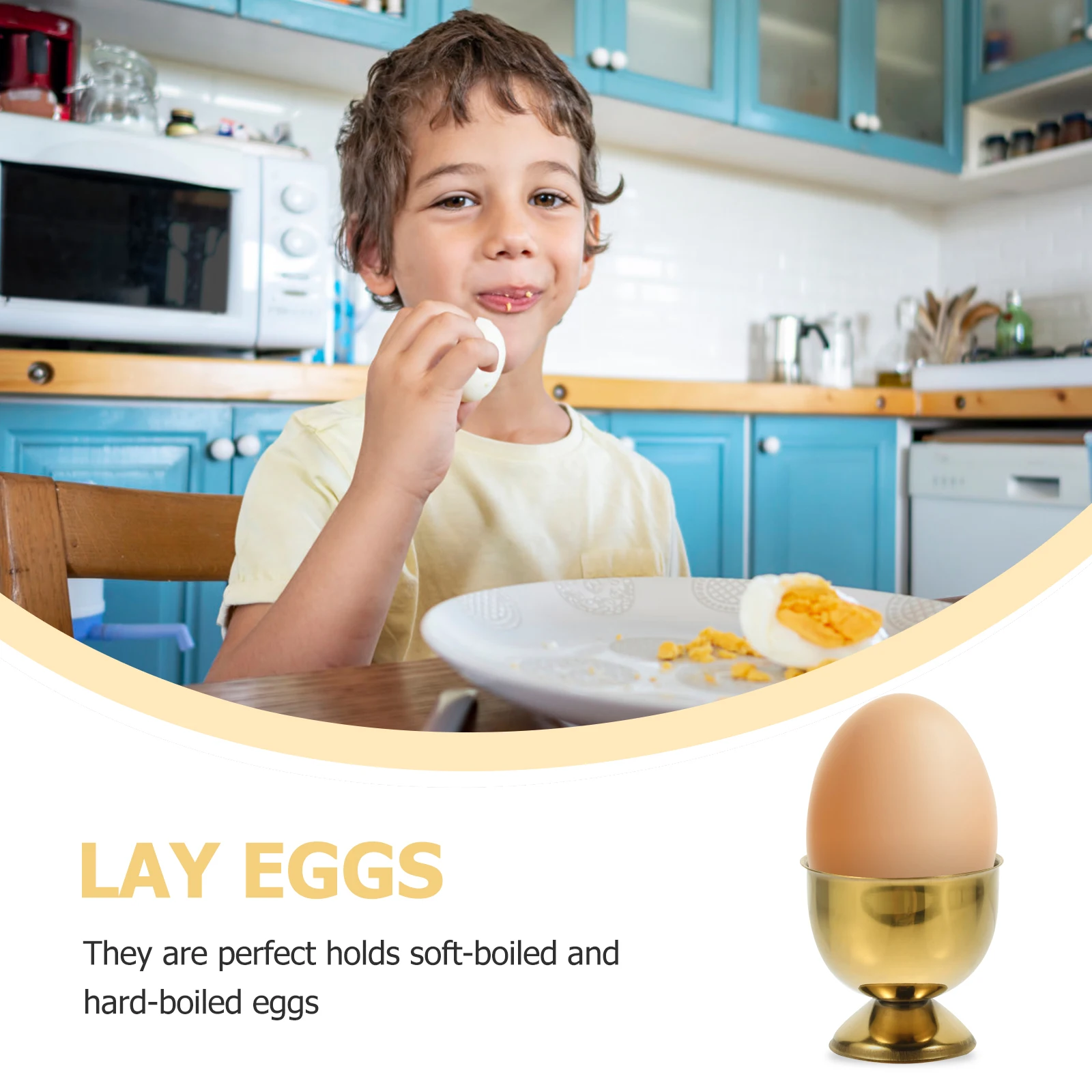 

6pcs Stainless Steel Holders Heat Resistant Corrosion Resistant Tabletop Cups For Home Beer Wine Glass Use Boiled Egg