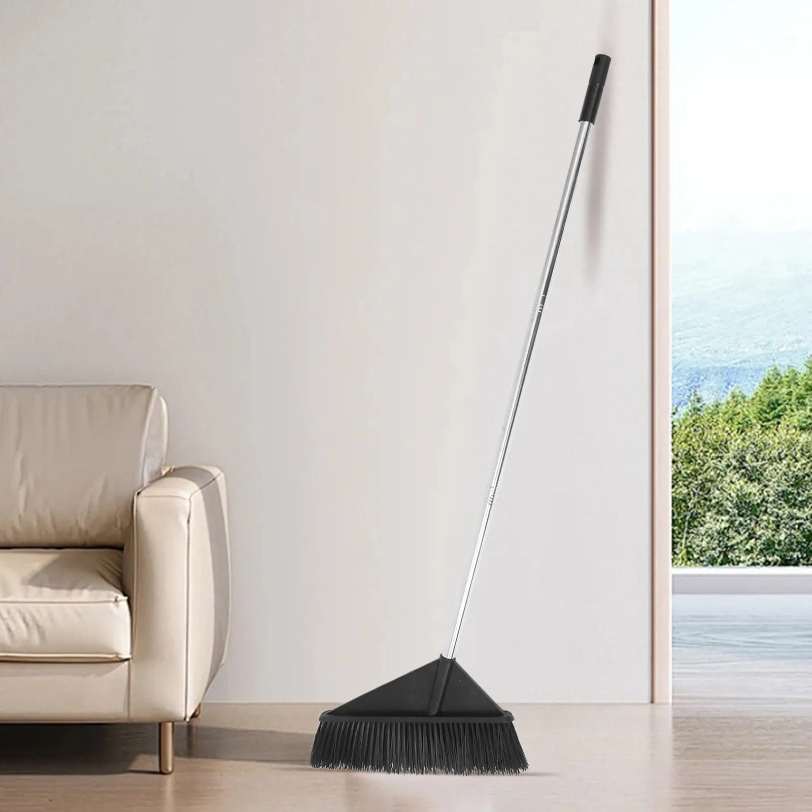 

Heavy Duty Stiff Bristle Broom Long Handle Outdoor Indoor Cleaning Tool for Garden Warehouse Patio Concrete Floor Home Office