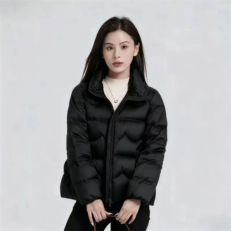 

Модная куртка на хлопковой подкладке, женские парки, новинка зимы 2025 года, короткое теплое хлопковое пальто, верхняя одежда для мам, женская повседневная верхняя одежда, топы