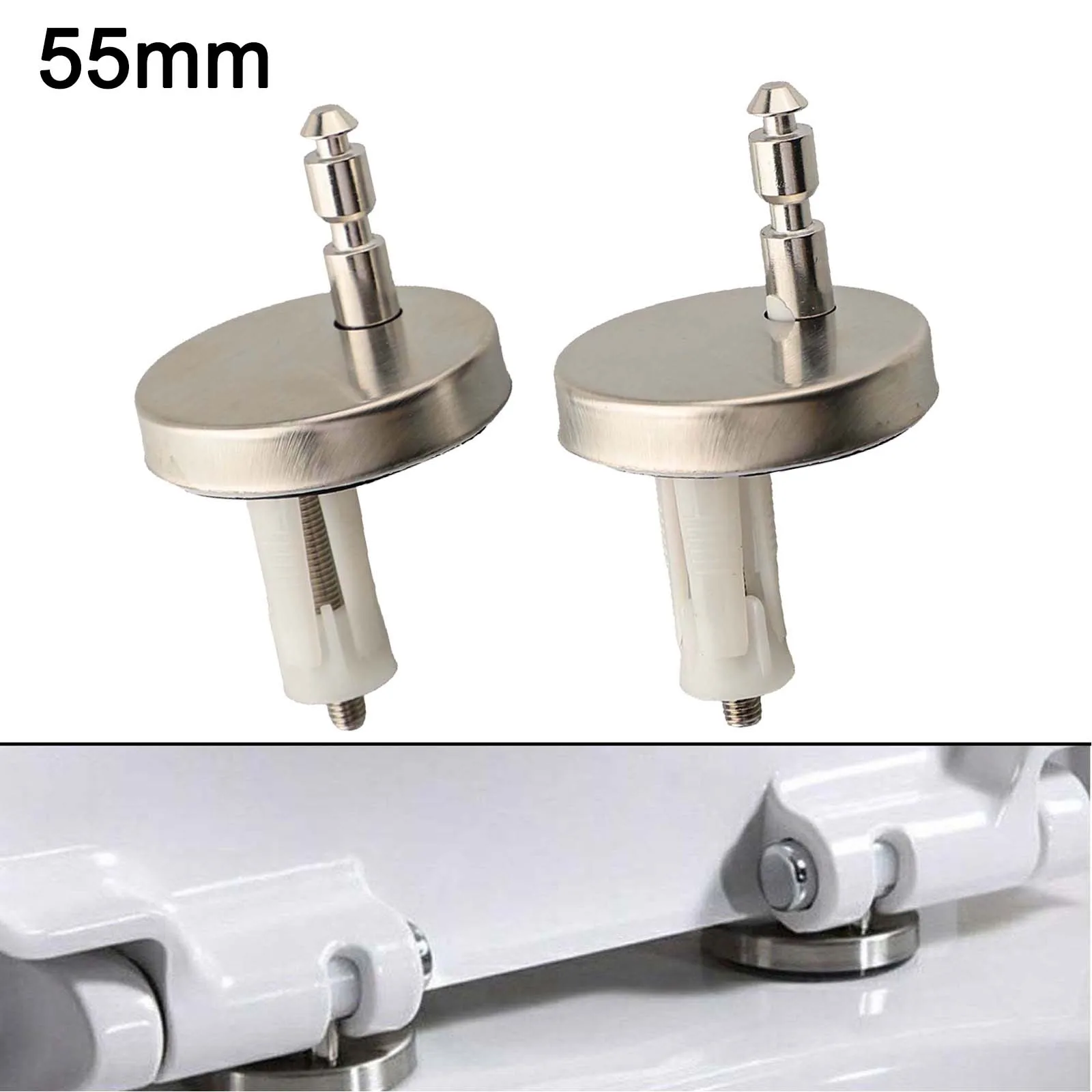 Replacement toilet seat screw clips 2pcs stainless steel with for quick release expansion buckle fits most standard toilet lids