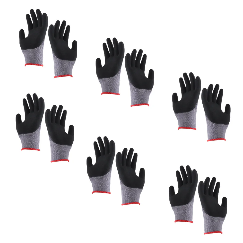 6 pairs of medium work gloves Ladies' and men's seamless knitted gloves Gardening gloves Suitable for warehousing and logistics