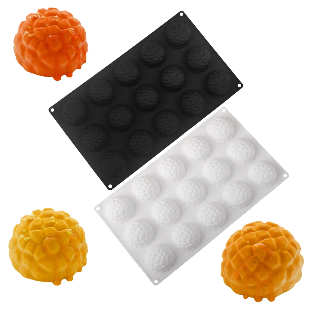 

15-Cell Surface Surface Turtle Crack Hemispherical Design Silicone Cake Mold Chocolate Mold Dessert Tools Kitchen Bakeware