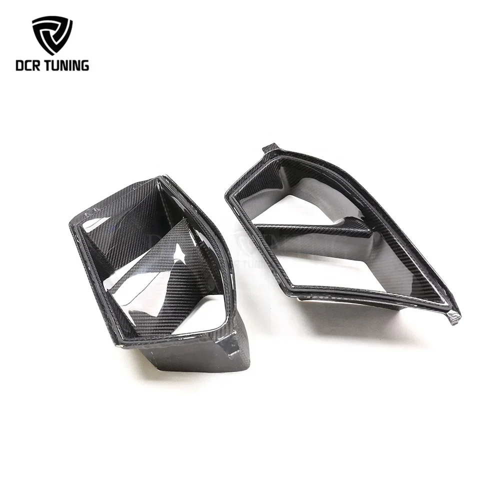 

For BMW M3 M4 G80 G82 G83 2021+ Style Front Bumper Air Duct Vent Trim Replacement Dry Carbon Fiber