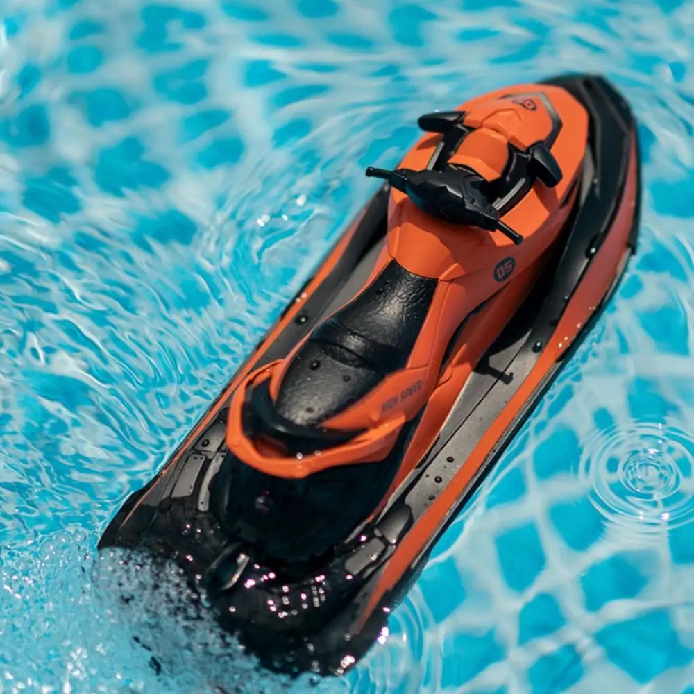 البلاستيك عالية السرعة Rc قارب جت سكي قابلة للشحن قارب كهربائي محاكاة نموذج مقاوم للماء المحمولة 2.4 جرام قارب سريع لاسلكي