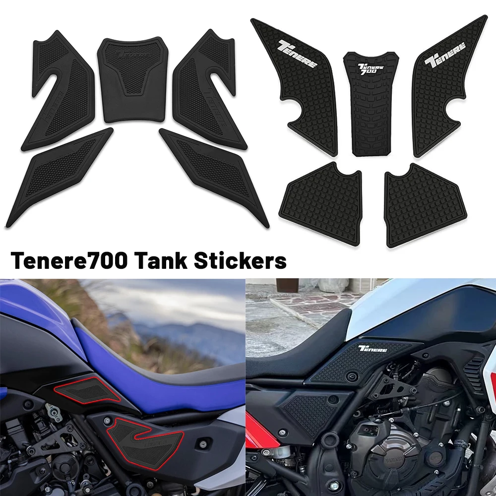 

For YAMAHA Tenere 700 Rally Tenere700 2019-2025 Motorcycle Accessories Non-slip Side Fuel Tank Stickers waterproof pad stickers