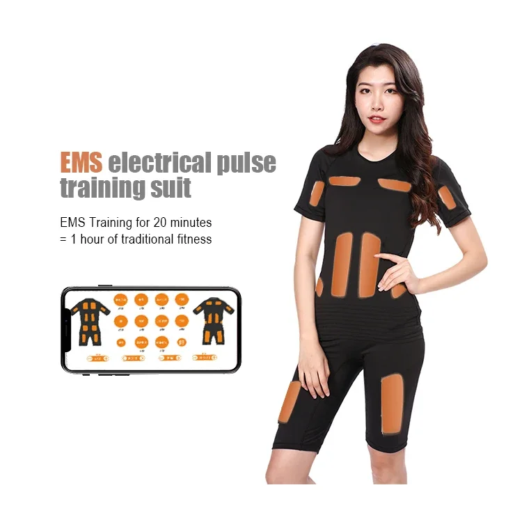 Wireless Ems Power Electrical Pulse Training Suit Ems Trainer Suit Electro Stimulation Ems Workout Suit Body Shape