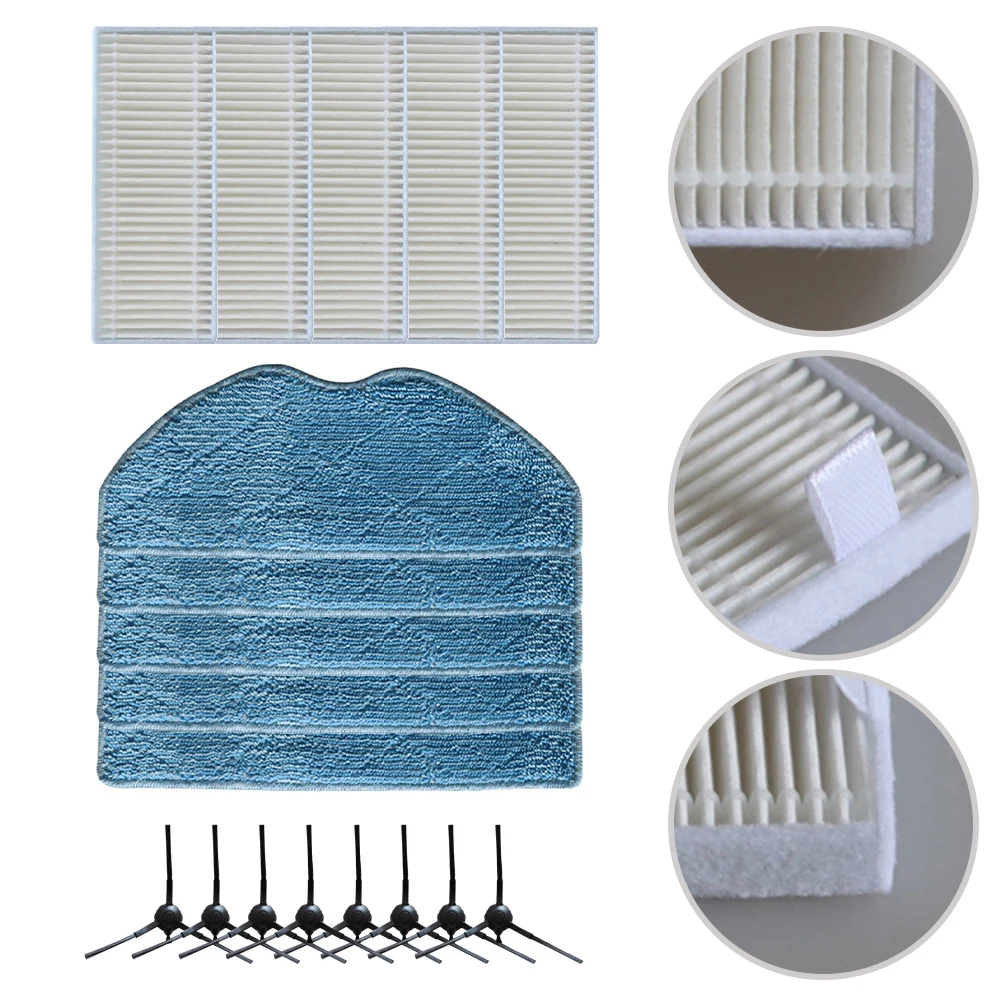 Kit de filtre de brosse latérale de rechange pour aspirateur robot Botnigga S8 Plus, vadrouille, gril, pièces d'appareil ménager, 18 pièces