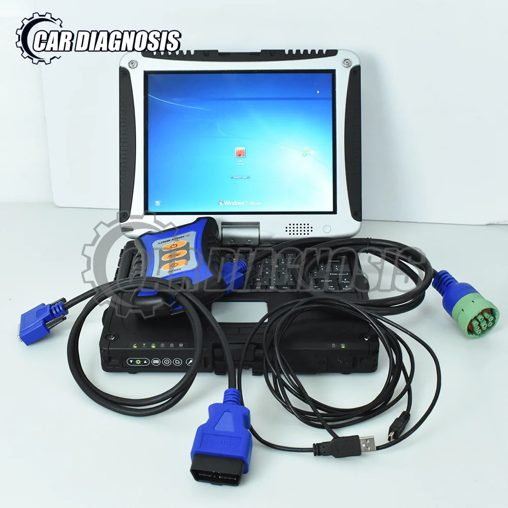 For NEXIQ-3 USB Link for Heavy Duty Truck OBD2 Diagnostic For NEXIQ Version OBD Fault Detector Diesel Engine with CF19 laptop
