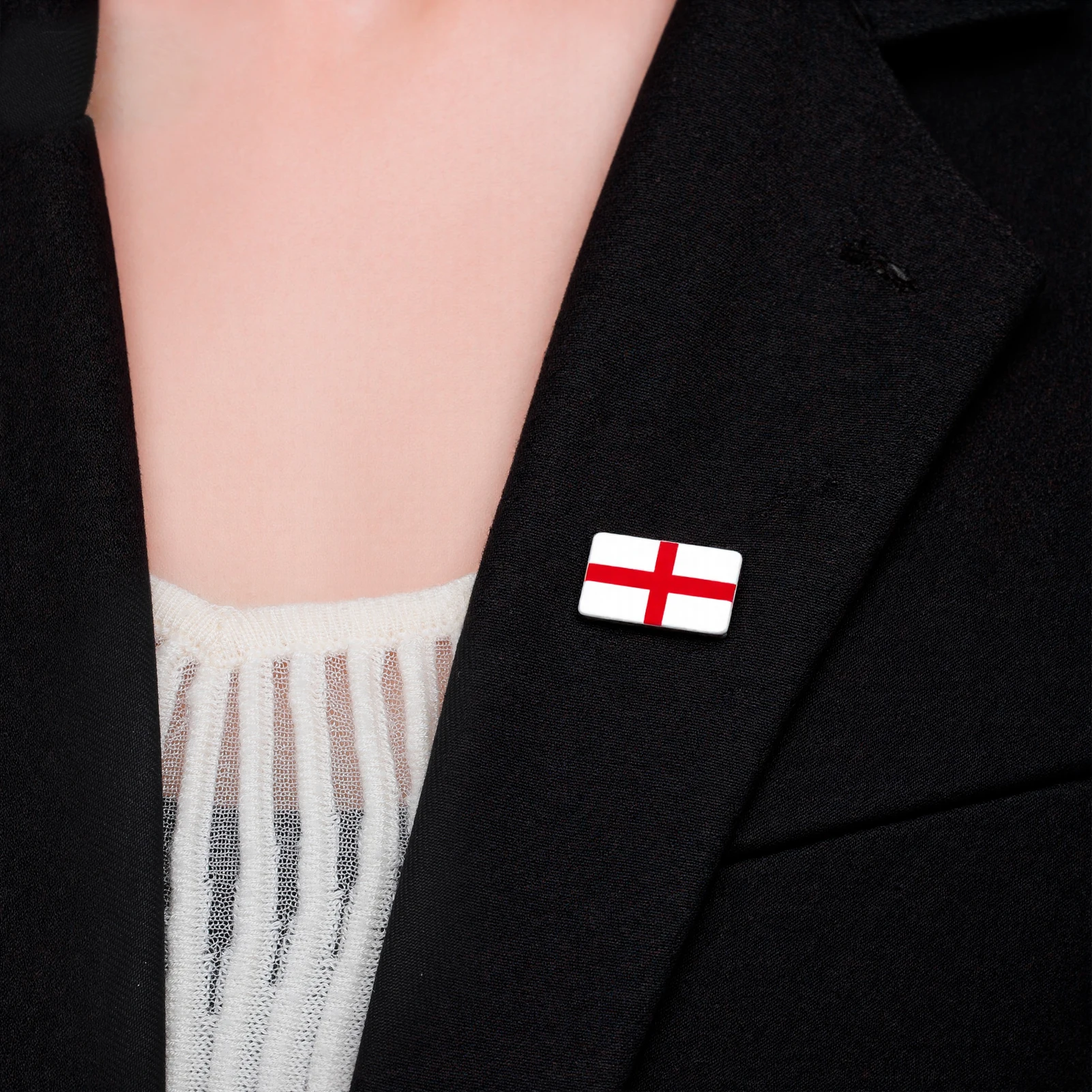 Edelstahl-Rechteck-Flaggenbrosche für Damen und Herren, Argentinien, Brasilien, Deutschland, Frankreich, Spanien, USA, Abzeichen-Pin-Accessoires – Detail 4