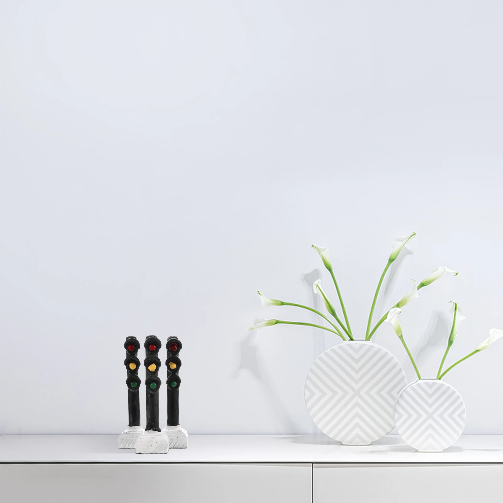 

3 шт. мини-светофор из смолы, декор для рабочего стола, детская спальня, дошкольная обучающая коллекция, домашний орнамент, дисплей