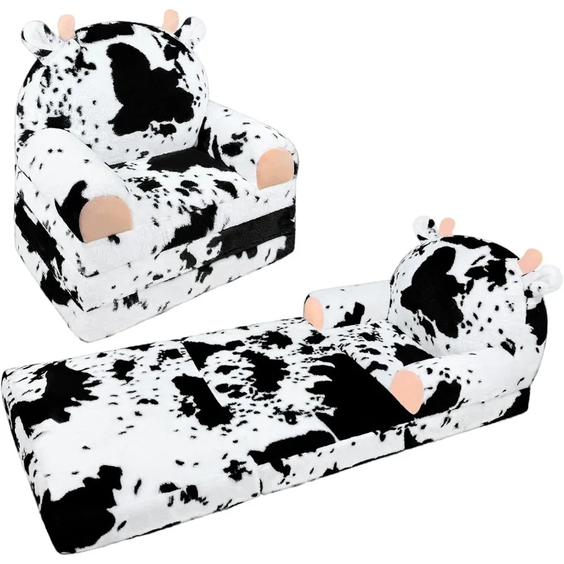 

Toddler Chair Plush with Removable Cover, Kids Sofa Bed to Lounger, Comfy Kids Couch for Kids over 18 Months, Toddler Recliners
