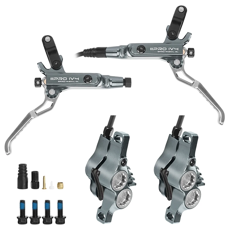 IIIPRO IV4 Fahrrad-Hydraulikbremsen-Set, 4-Kolben-Fahrrad, hydraulischer Scheibenbremsen-Set, 160 mm, Rennrad, MTB, Öldruck-Bremsscheibe – Detail 10