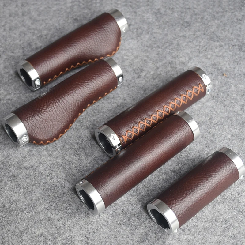 Mountain Bike Leather Grips Leisure Bicycle Meat Ball Grip Dead Fly Bicycle Grip Leather Grip Cover Folding Bicycle Handlebar