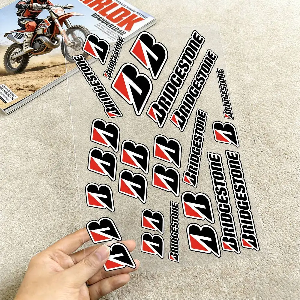 

Laser For Bridgestone Waterproof Reflective Motorbike Stickers Easy Peel Removable Decals For Motorcycle Car