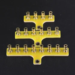 5PCS DIY Projects Audio Tag Strip Tag Board Turret Board 4Pins 6Pins 8Pins Gold plated Brass For Vintage HIFI Tube Amplifier