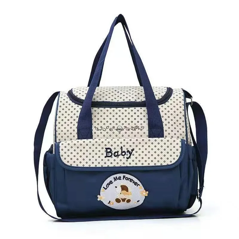 Cartoon five-piece suit suit mommy bag large-capacity wholesale mom bag baby outing travel handheld crossbody mother baby bag