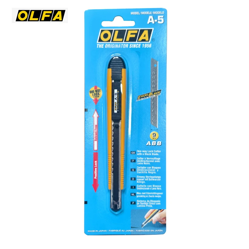 OLFA A-5 9mm Precision Small Art Knife Cutting Paper Knife Wallpaper Knife Made in Japan