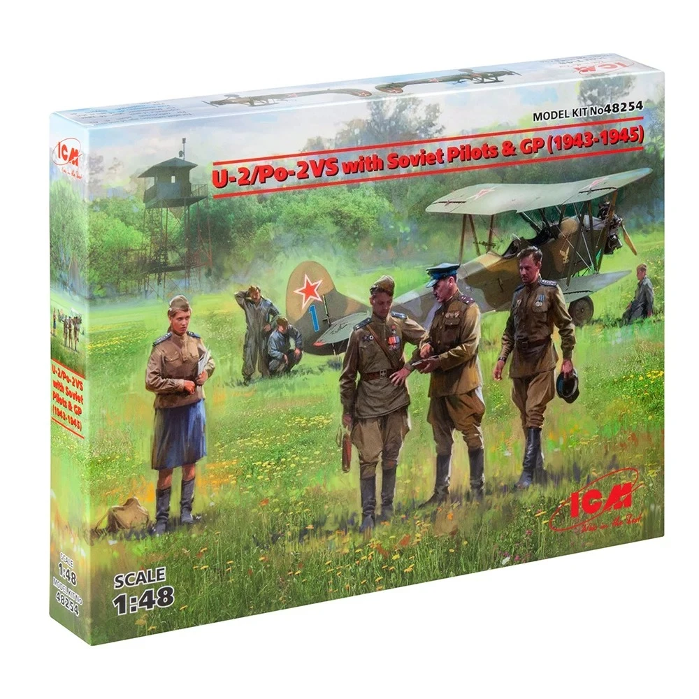 ICM Plastic Assembled Aircraft Model Kit 48254 U-2/Po-2VS with Pilot and Ground Handler 1943 1/48 view 5