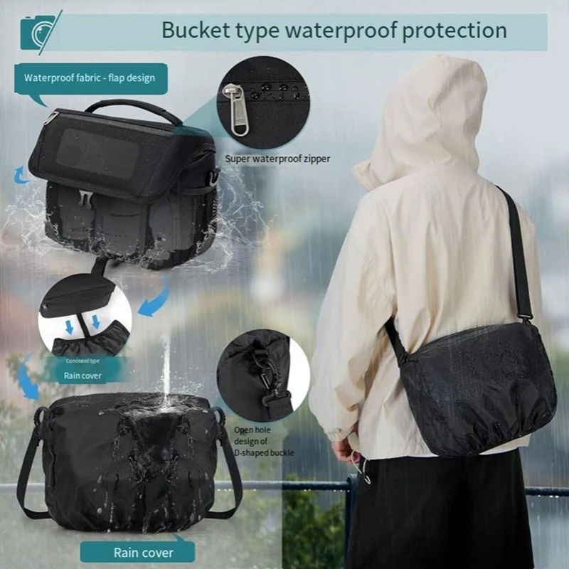 Tas penyimpanan kamera SLR, tas bahu kamera SLR, tas penyimpanan kurir berdiri sendiri, tas anti air ringan