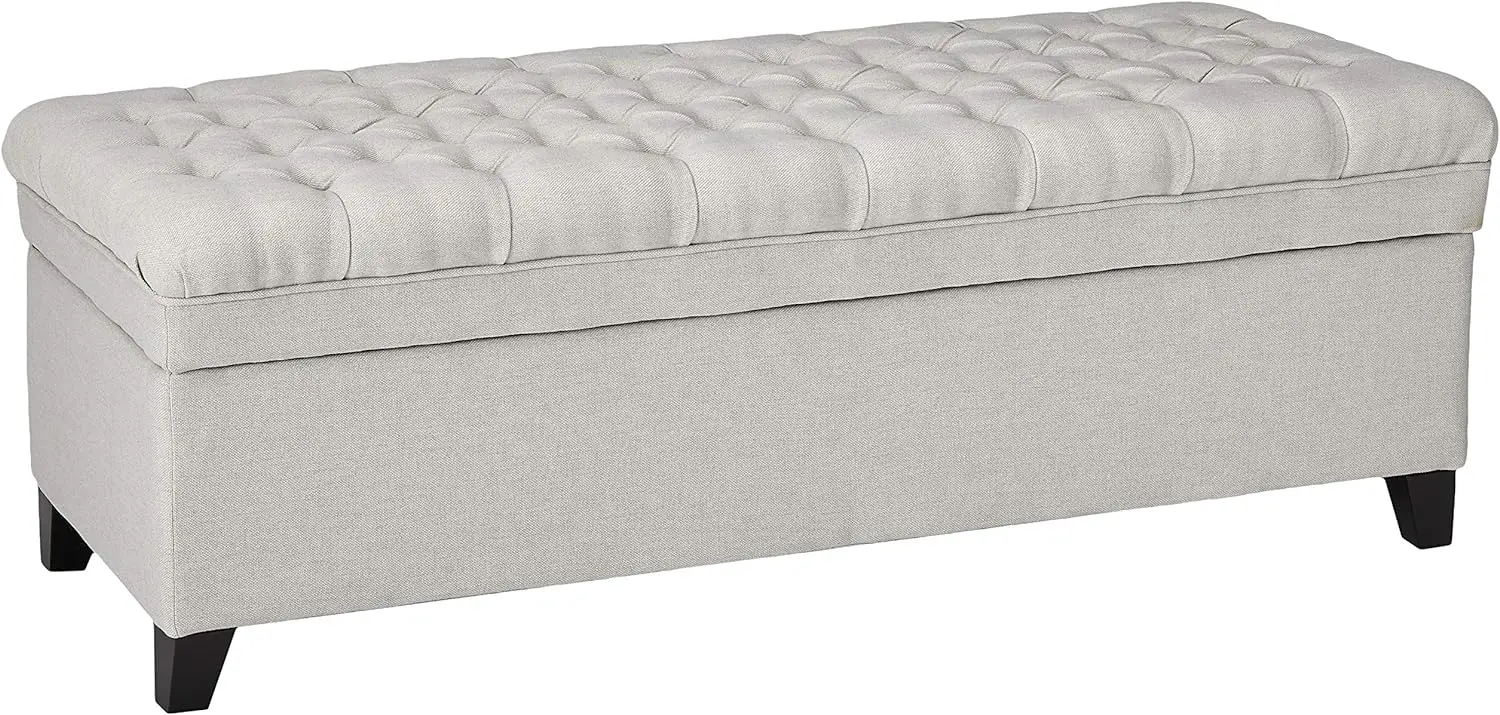 

Christopher Knight Home Juliana Fabric Storage Ottoman, Light Gray