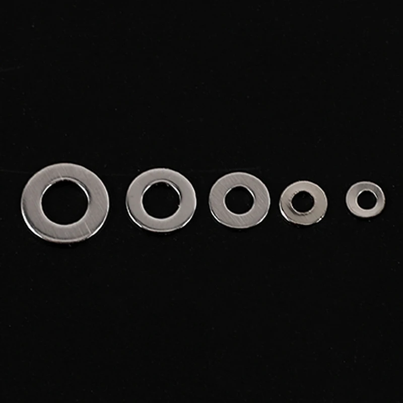 500Pcs/Set M1.6 M2 M2.5 M3 M4 M5 Stainless Steel Flat Washer Plain Washer Gaskets Assortment Kit