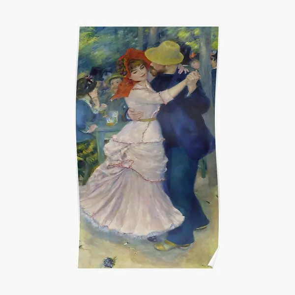 Pierre Auguste Renoir Dance At Bougival  Poster Mural Vintage Home Decoration Painting Room Decor Wall Art Funny Print No Frame