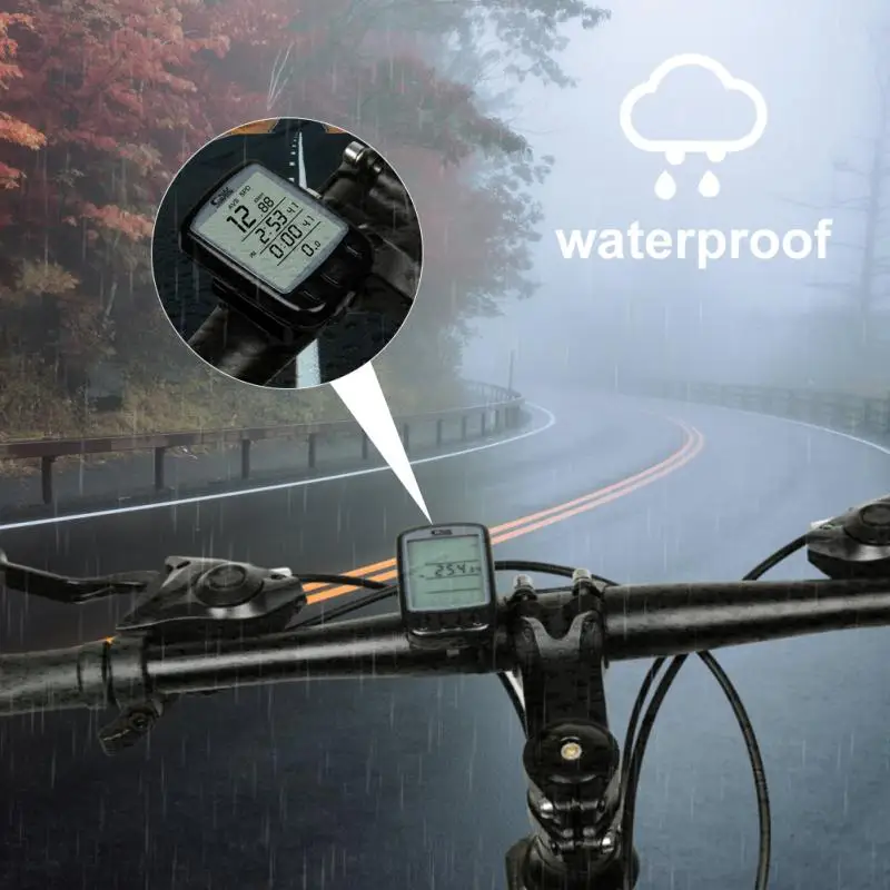 Waterproof Bicycle Computer With LCD Digital Display Bicycle Odometer Speedometer Riding Wireless Stopwatch Riding Accessories