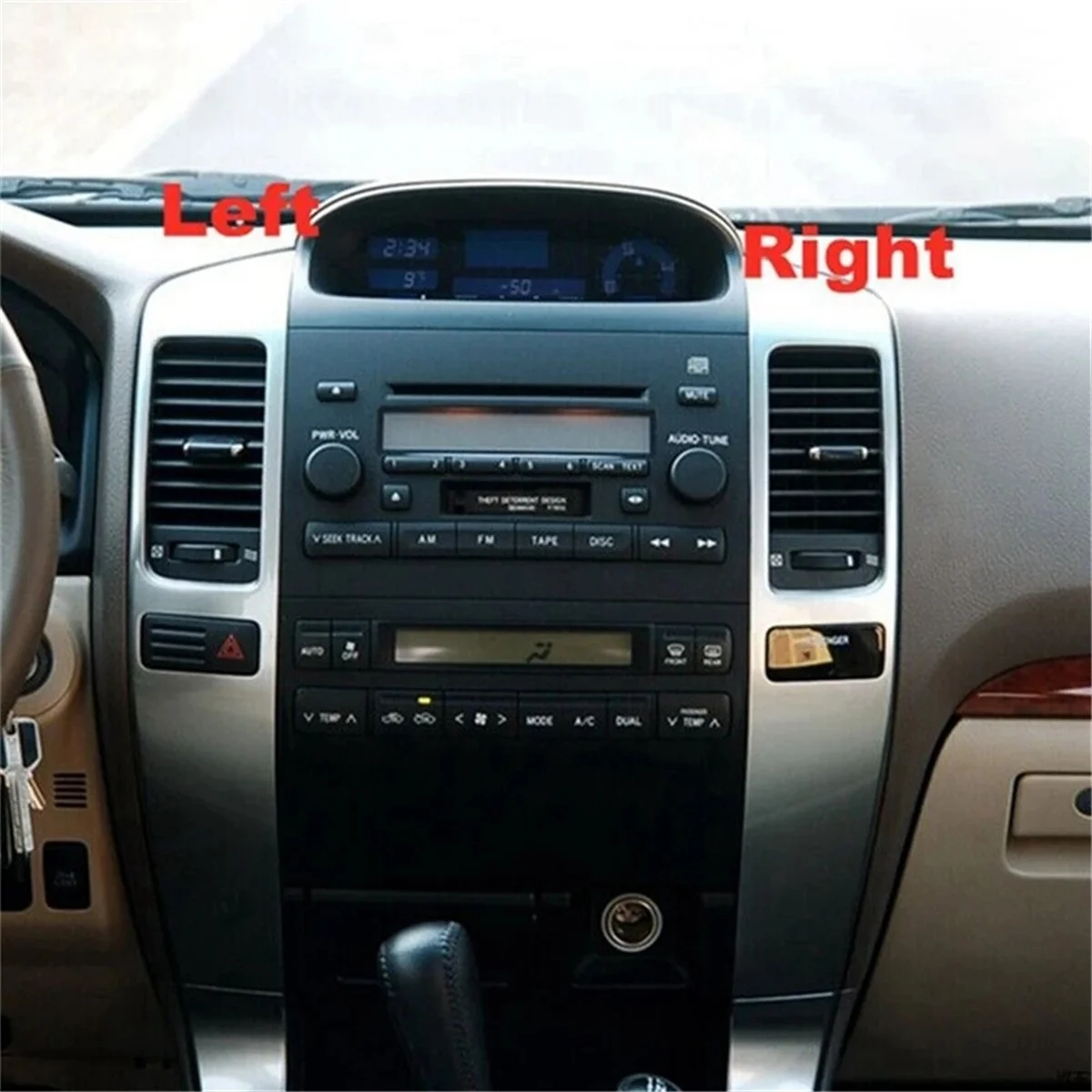 

Left+Right Dashboard Air Vent Panel for Land Cruiser Prado 120 2003-2009 Air Vent Finish Panel 55474-60040, 55475-60040