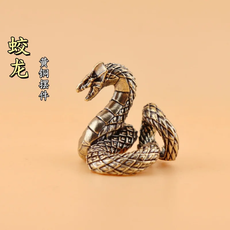 

Creative Brass Dragon Home Decoration Vintage Old Objects Office Desk Surface Panel Tea Ornaments Crafts Small Ornaments