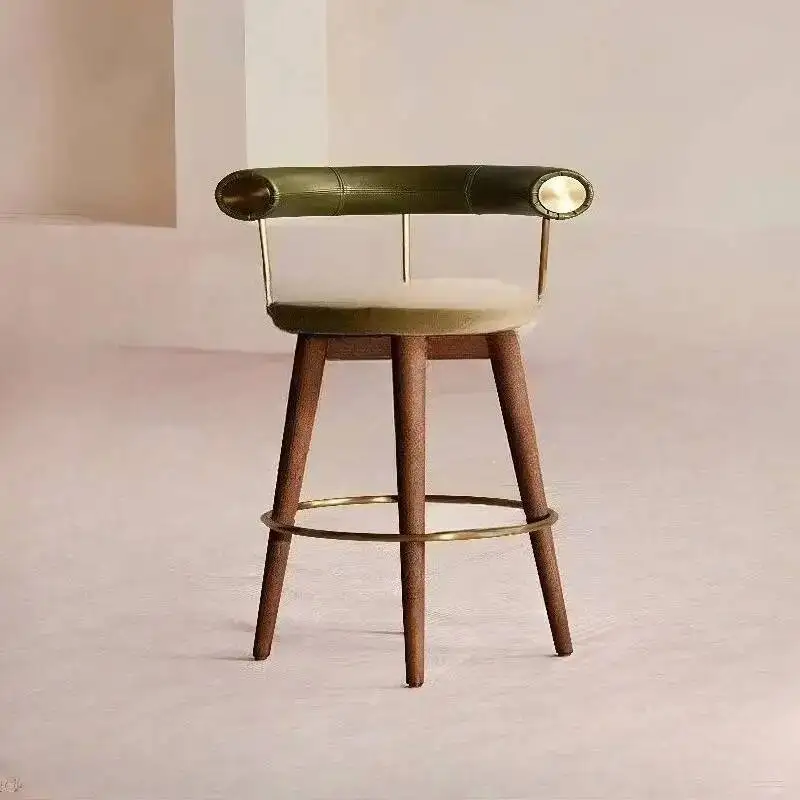 Silla de Bar Minimalista Vintage, Silla de Bar Moderna Ergonómica de Madera Rústica, Taburete de Bar Plegable para Cafés, Sillas para Eventos, Muebles