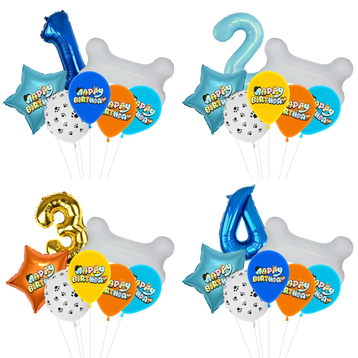 Blueies Birthday Balloon Cute Dog Themed Party Balloons For Birthday Celebration Home Wall Photo Props Decor