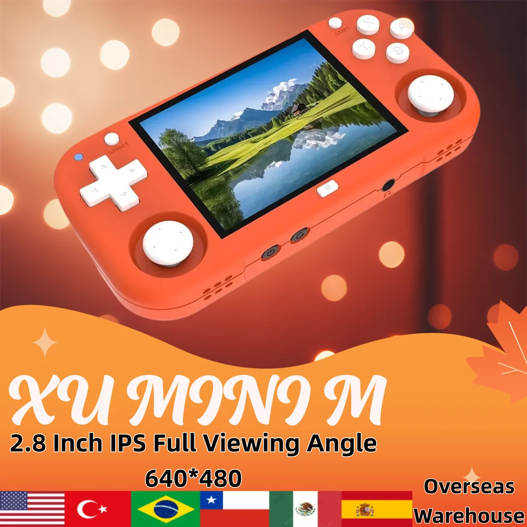 XU MINI M Handheld Game Console MINIM Retro Simulator Video Player 2.8 Inch IPS Full Viewing Angle Linux OS Portable Console