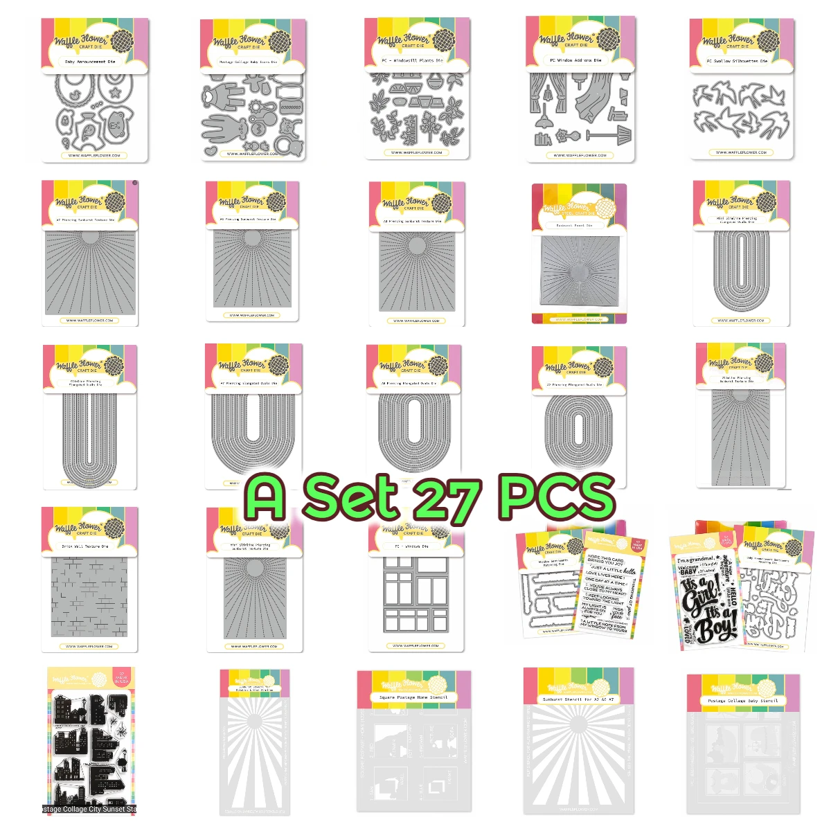 August 2026 New Waffle Flowers Heart Balloons Die Reel in Die Metal Cutting Dies Stencil Stamp DIY Scrapbook Handmade Album Card image 3