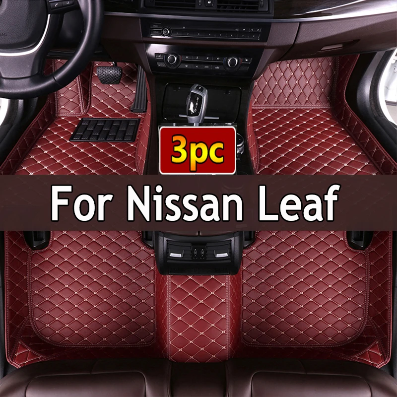 Floor Mats For Nissan Leaf ZE0 AZE0 2011~2017 Dirt-resistant Car Mats luxury Leather Mat Anti-dirt Pad Car Accessories Interior