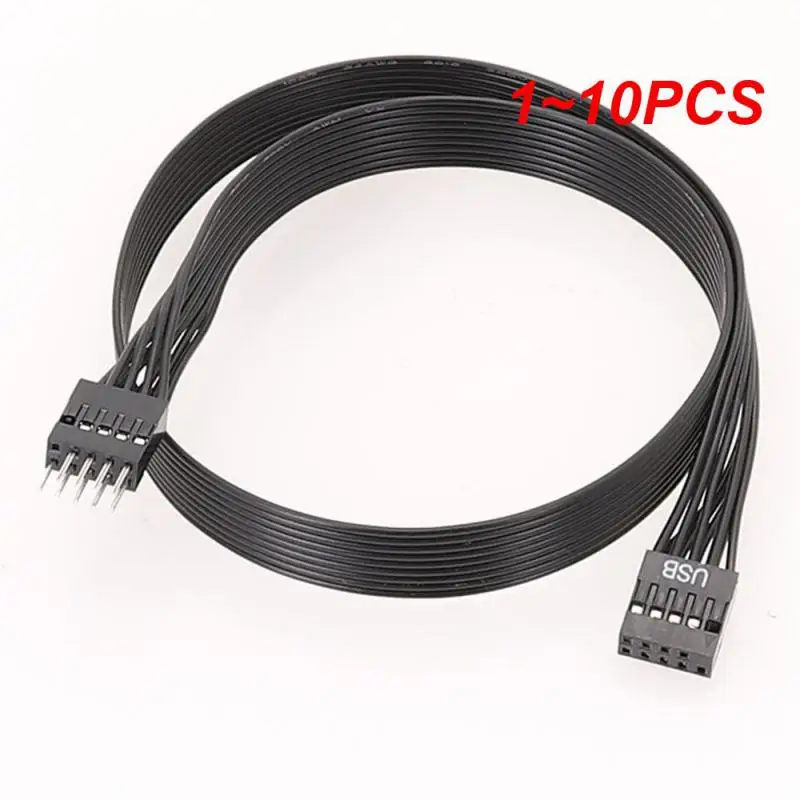 1~10PCS Motherboard Mainboard 9Pin USB 2.0 Male to Female Extension Dupont Data Cable Cord Wire Line 30cm for PC DIY