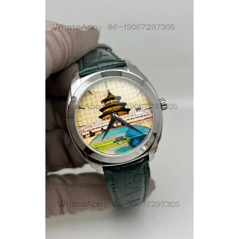 Temple of Heaven Enamel Mechanical Single Calendar 40mm Large Dial Men's Watch