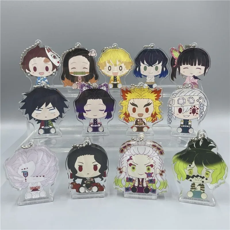 Demon Slayer Tanjiro Kamado Giyu Tomioka Rengoku Kyoujurou Pendant Anime Peripheral Cute Cartoon Acrylic Stand Kawaii Goods