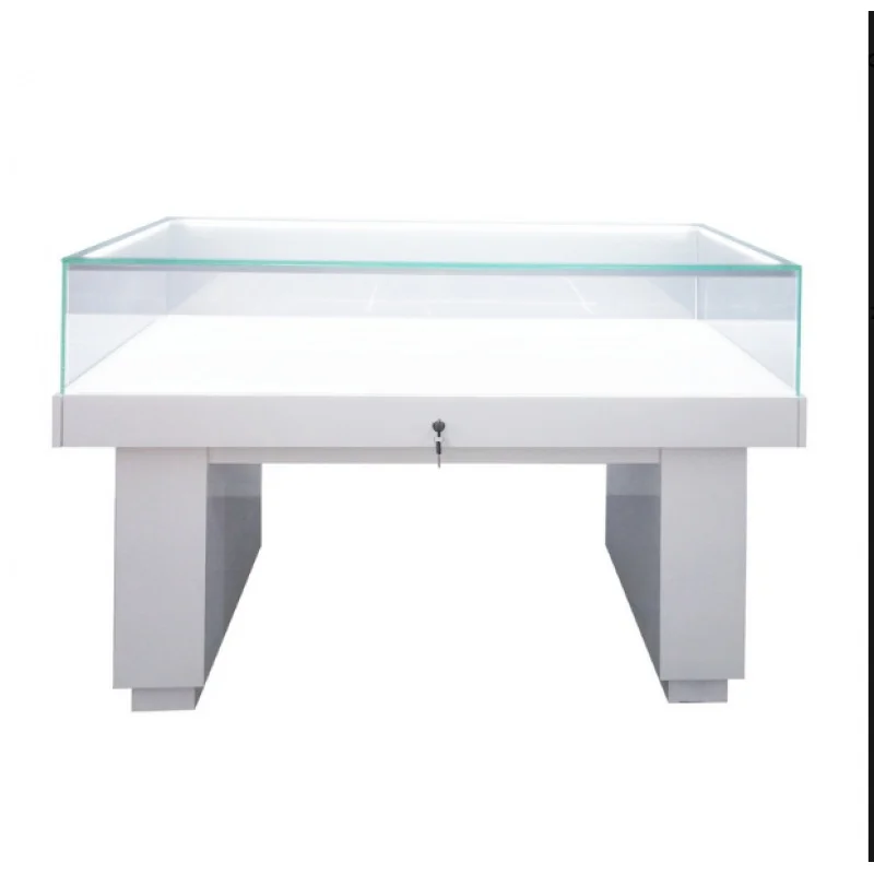 Custom. keway modern deluxe jewelry sit-down frameless glass for museum jewelry store display showcase