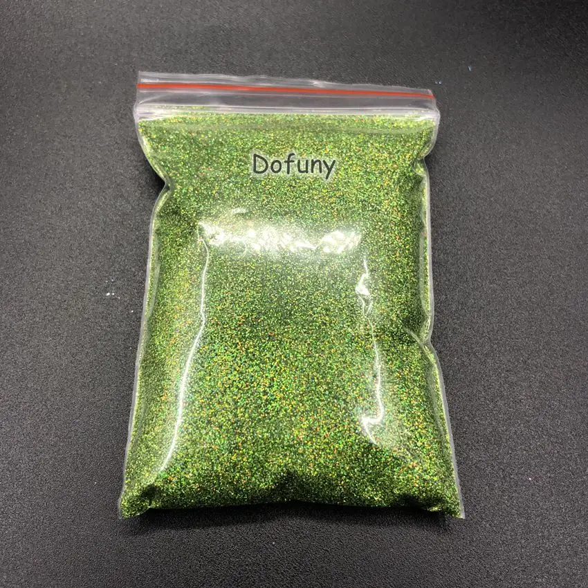 500g Green Fine Holographic Rainbow Linear Laser Glitter Powder 0.2MM 008'' Size Dazzling Nail Art Glitter Dust for DIY Crafts