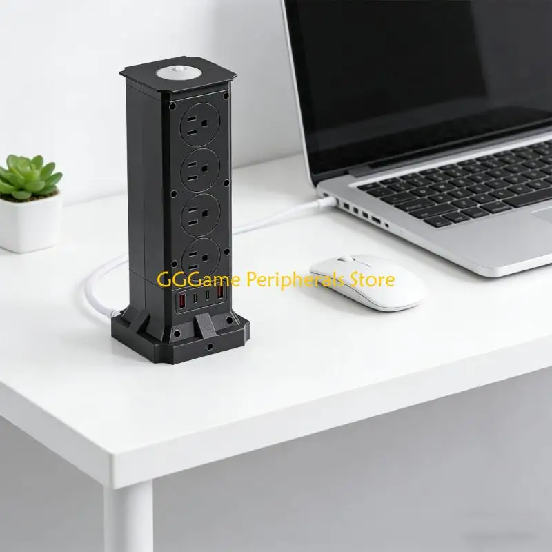 

U55B Vertical Power Strips with 8 Outlets Small Design Outlet Tower for Home Office