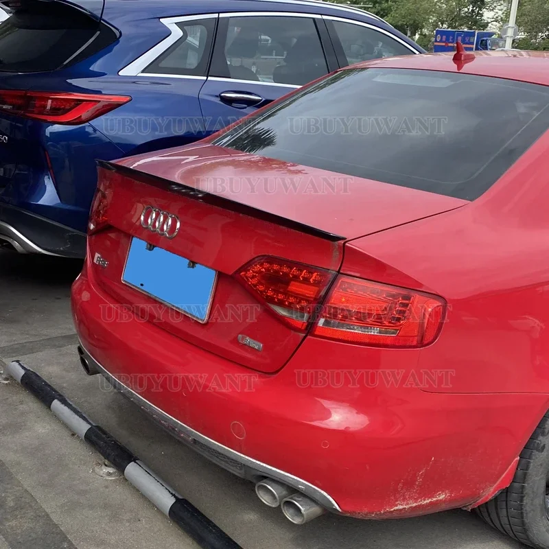 For Audi A4 B8 2009 2010 2011 2012 2013 2014 2015 2016 High Quality ABS Plastic Unpainted Primer Color Car Trunk Wing Spoiler