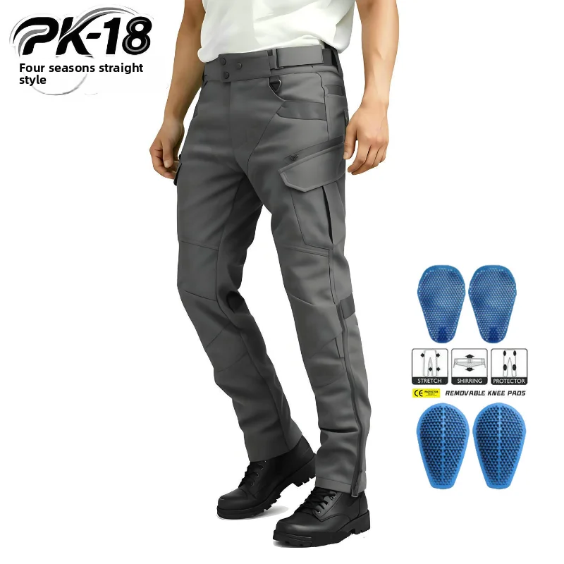 

Winx Wheels Men Motorcycle Riding Pants CE Protective Anti-Fall Biker Trousers 600D Wear Resistant Silicone Casual Moto Pants